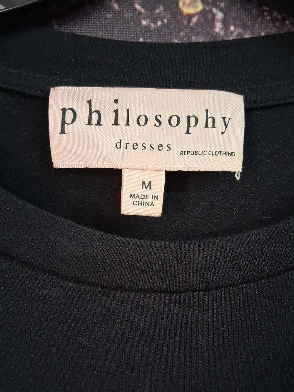 Philosophy  Black Crewneck Dress Size M.
